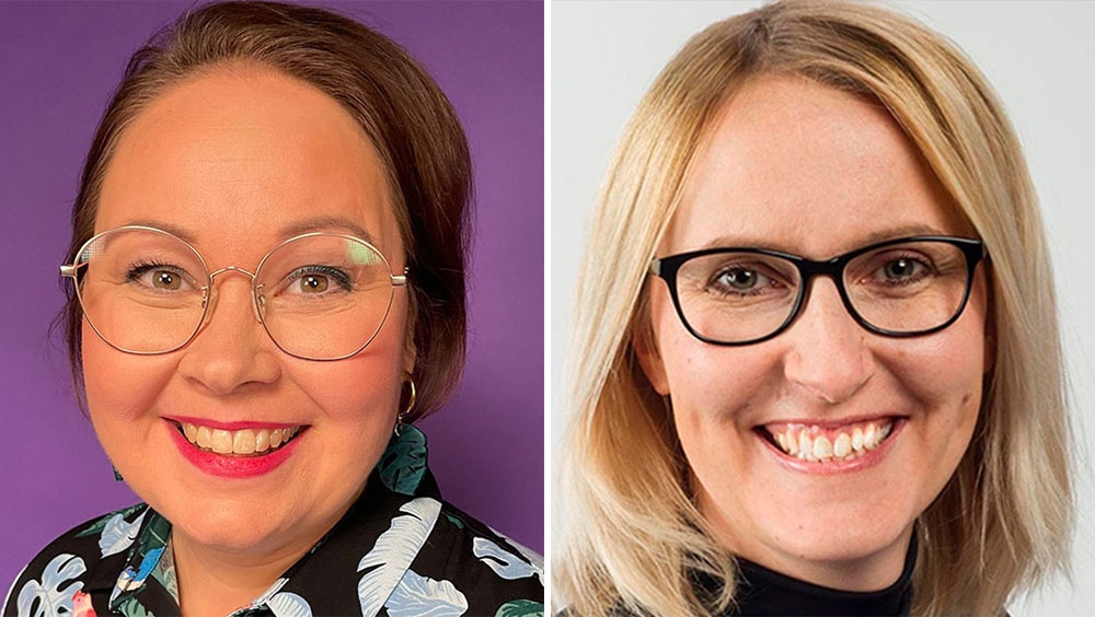 Kuvassa ovat kolumnin kirjoittajat Sanna Kulmala ja Minna Ylikännö.