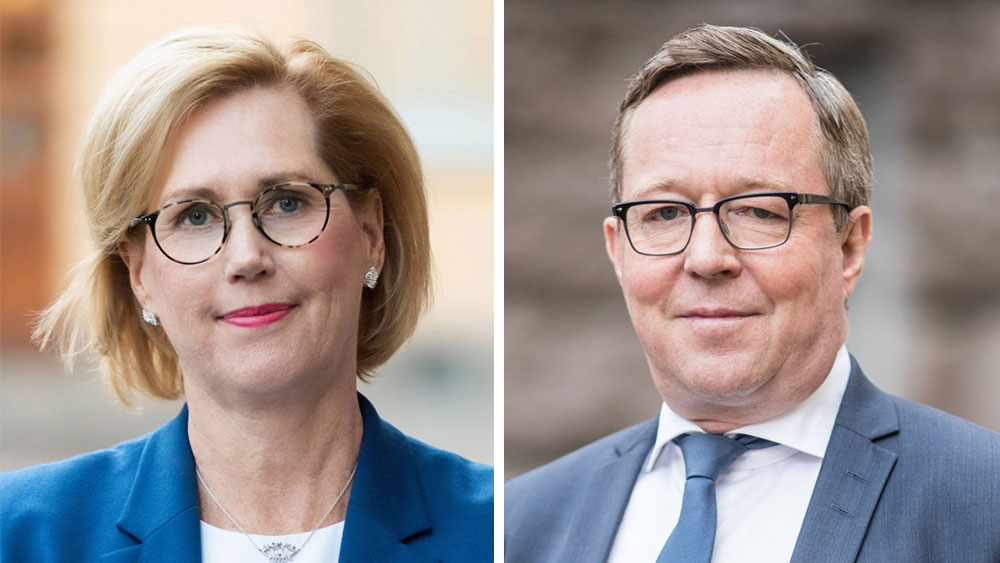 Arbetsminister Tuula Haatainen och näringsminister Mika Lintilä