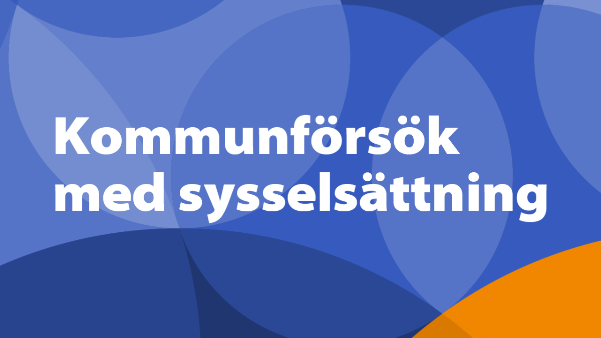 Kommunförsök med sysselsättning
