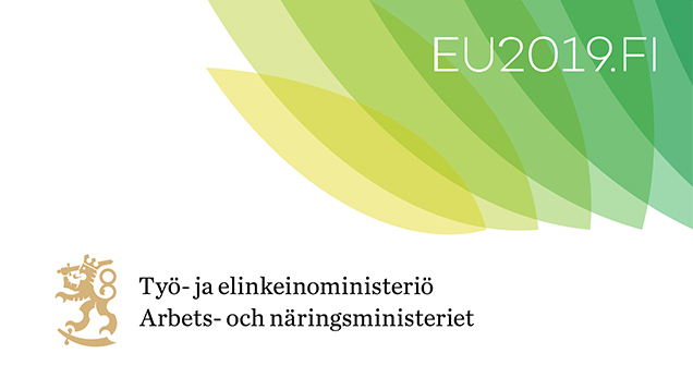 TEM ja EU-puheenjohtajuuskausi -logo