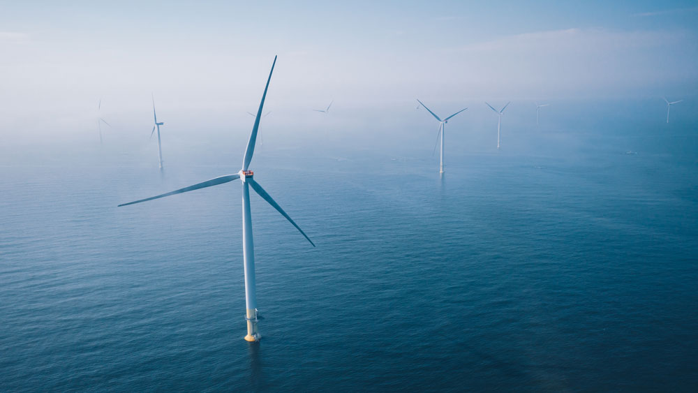 Wind turbines at sea