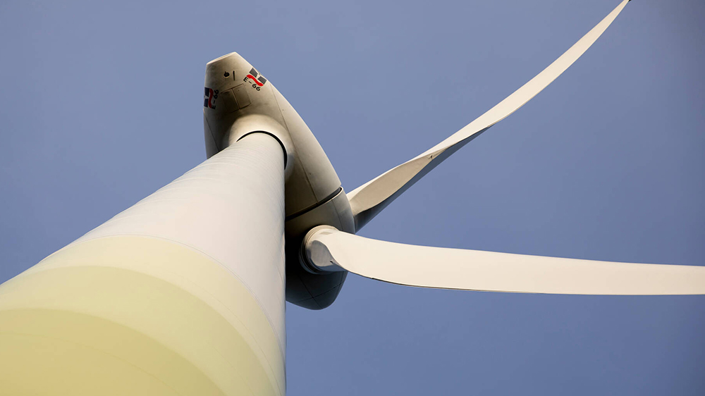 Kuva tuulivoimalan turbiinin lavoista