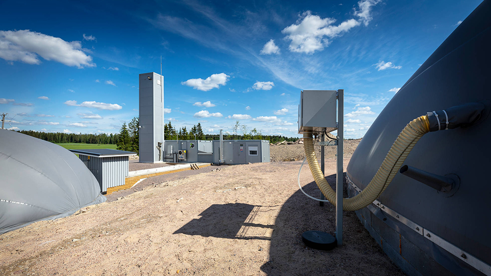 Palopuron biokaasutuontatolaitos, rakennuksia