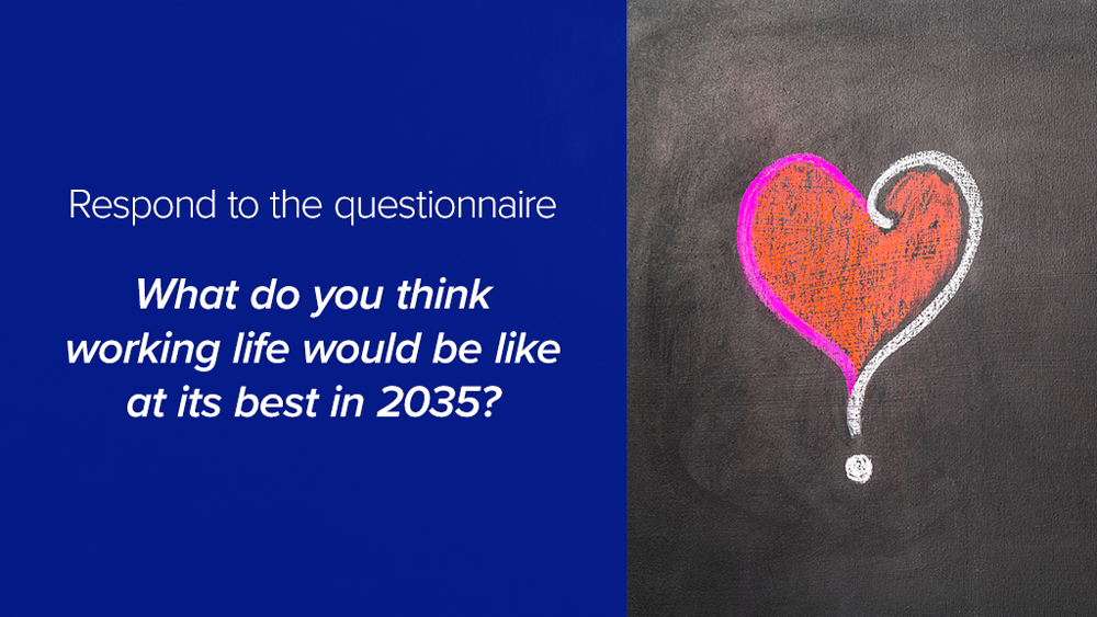 Respond to the questionnaire: What do you think working life would be like at its best in 2035?