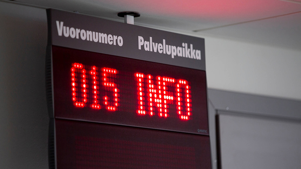 Infotaulu asiakkaille